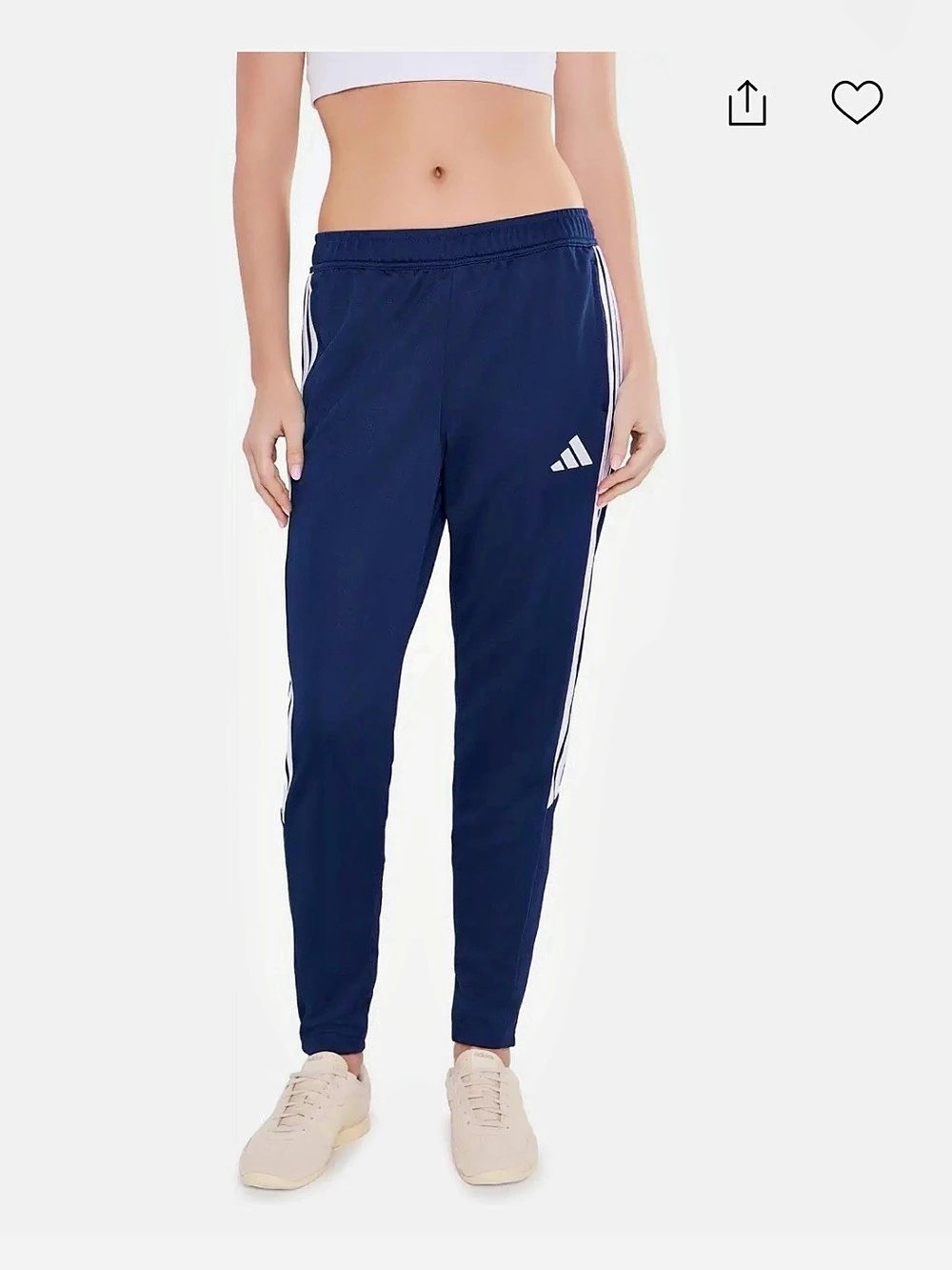adidas Tiro Training Pants Blue & White Small
